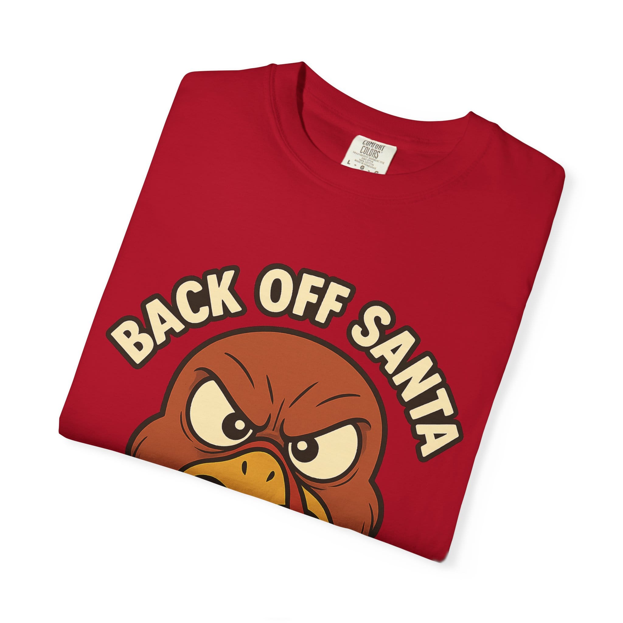 Grumpy Turkey Christmas T‑Shirt — “Back Off Santa, Wait Your Turn!” Holiday Tee - Image 55