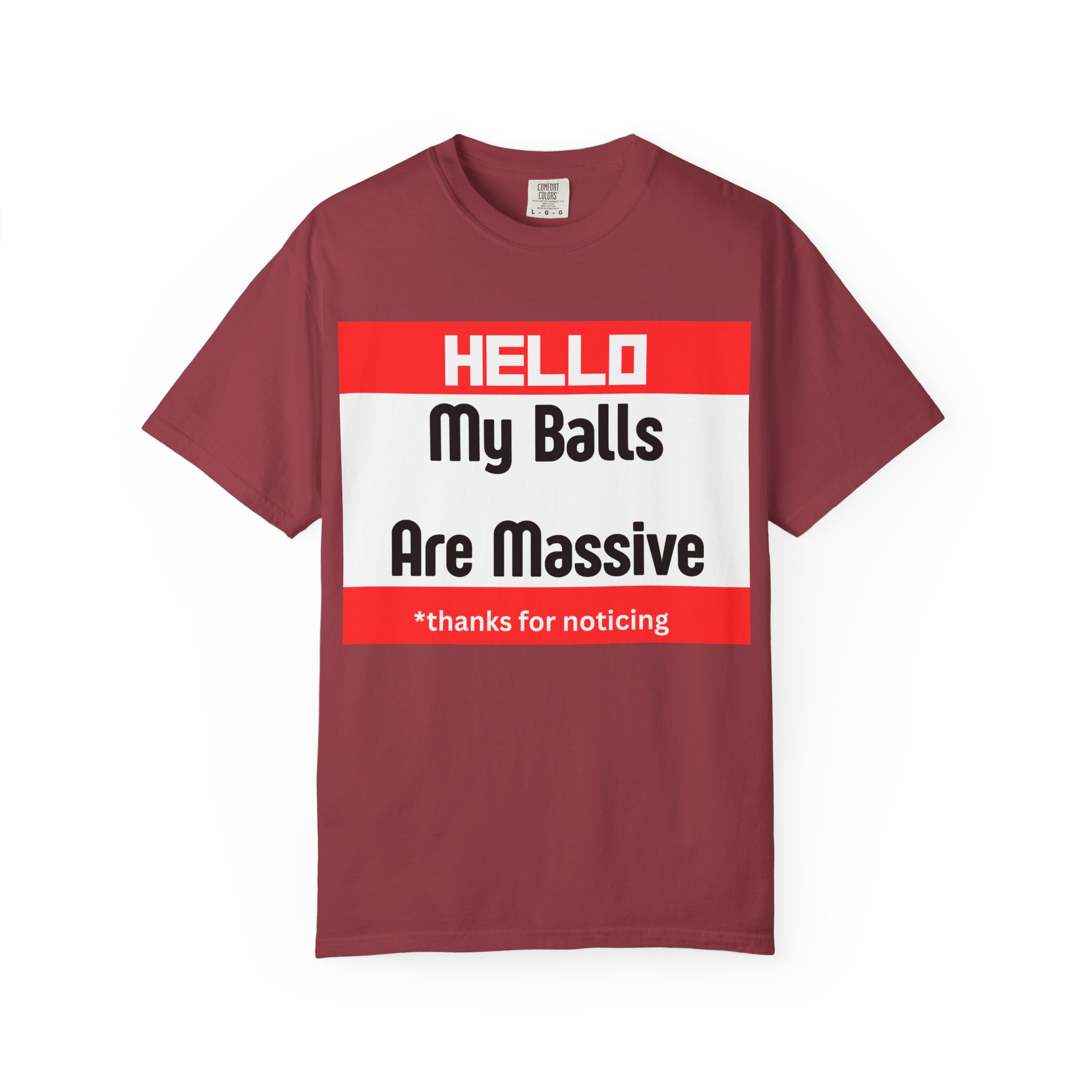 Funny Graphic T-Shirt — “HELLO My Balls Are Massive” Novelty Tee - Image 49