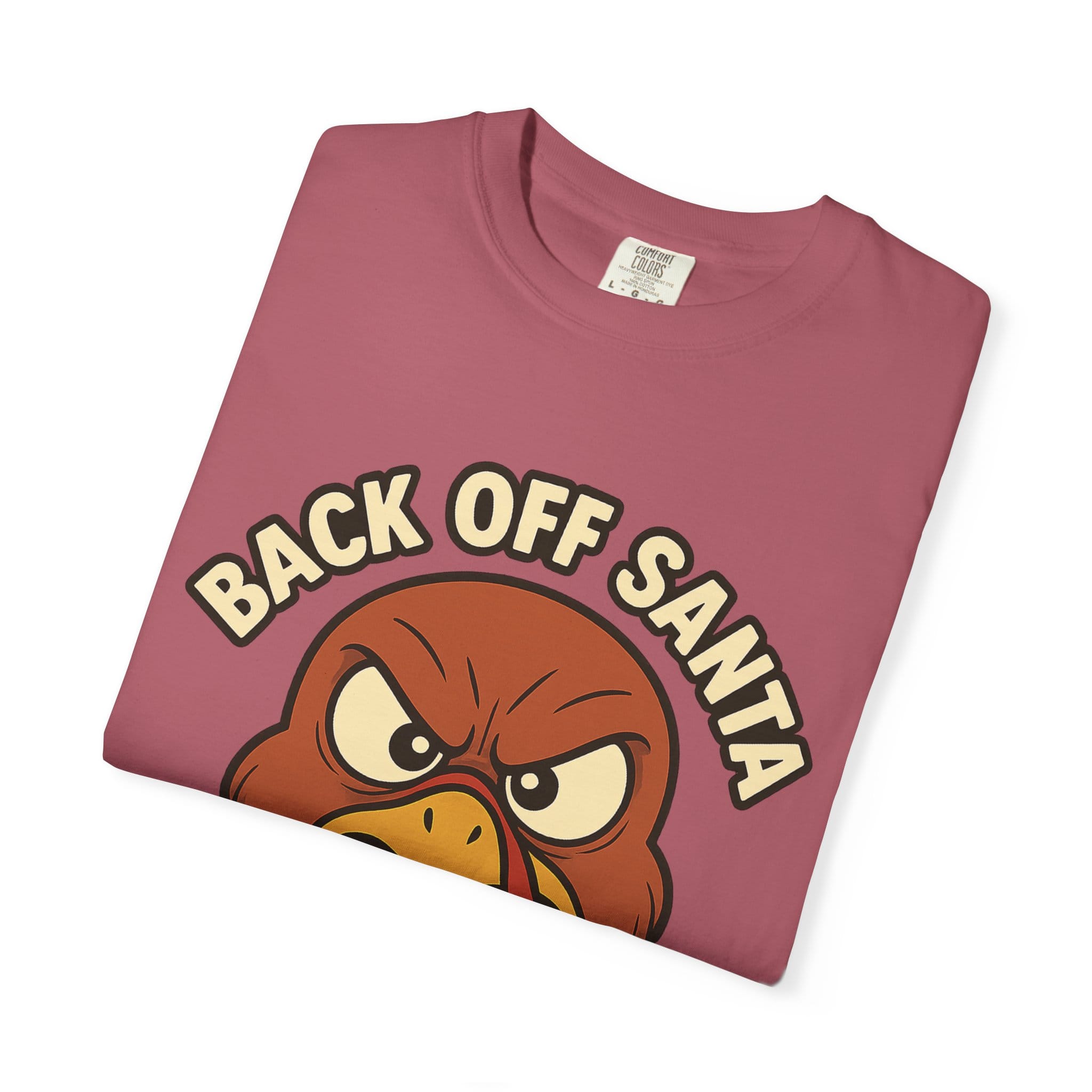 Grumpy Turkey Christmas T‑Shirt — “Back Off Santa, Wait Your Turn!” Holiday Tee - Image 51