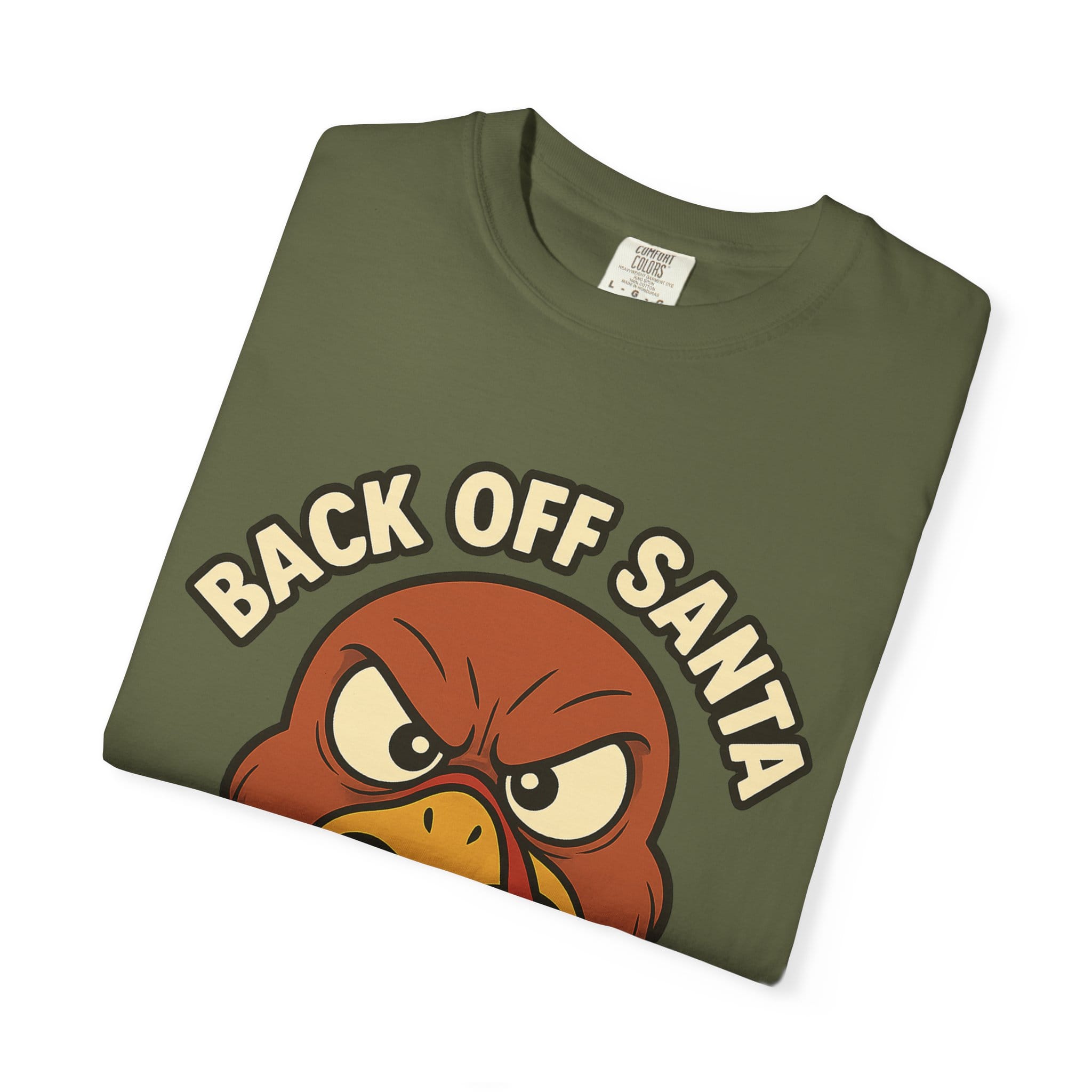 Grumpy Turkey Christmas T‑Shirt — “Back Off Santa, Wait Your Turn!” Holiday Tee - Image 19