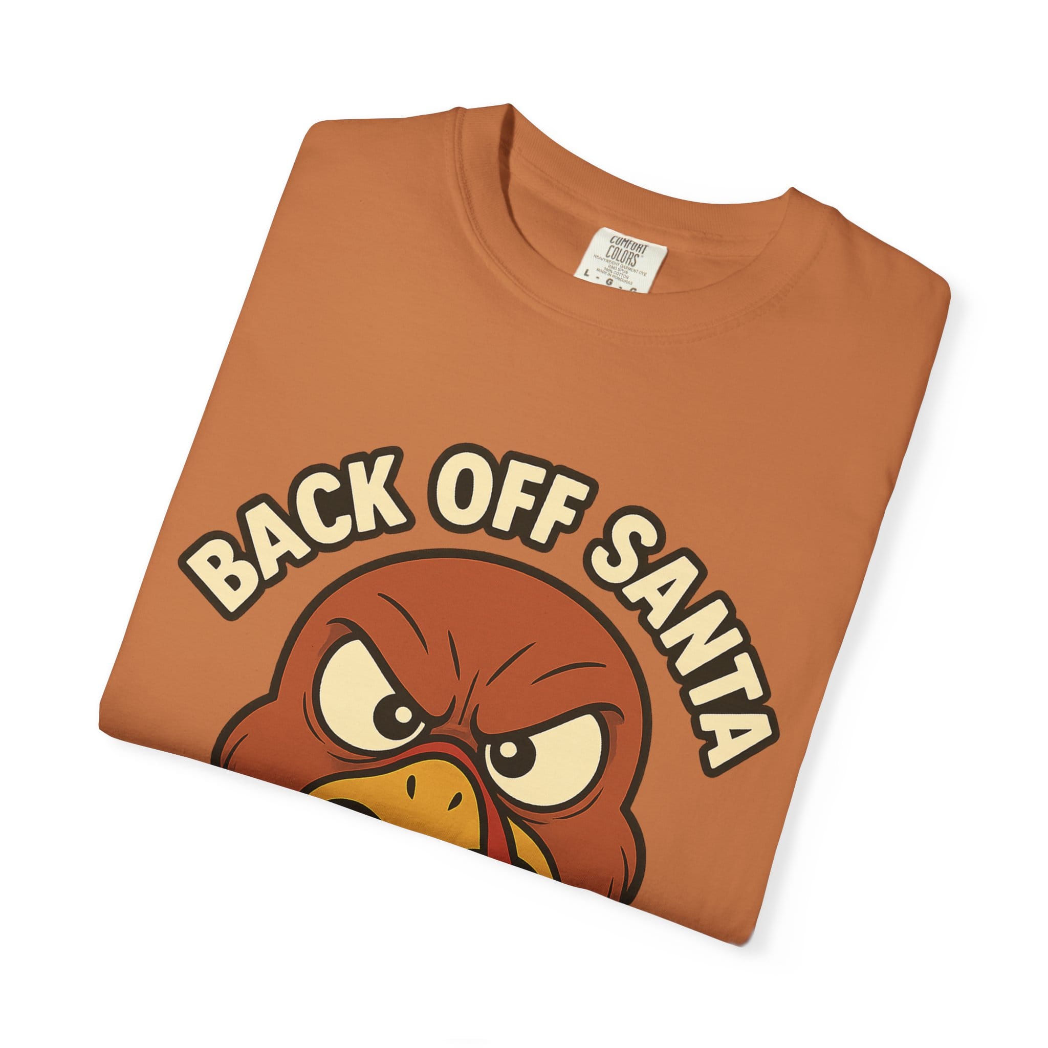 Grumpy Turkey Christmas T‑Shirt — “Back Off Santa, Wait Your Turn!” Holiday Tee - Image 15
