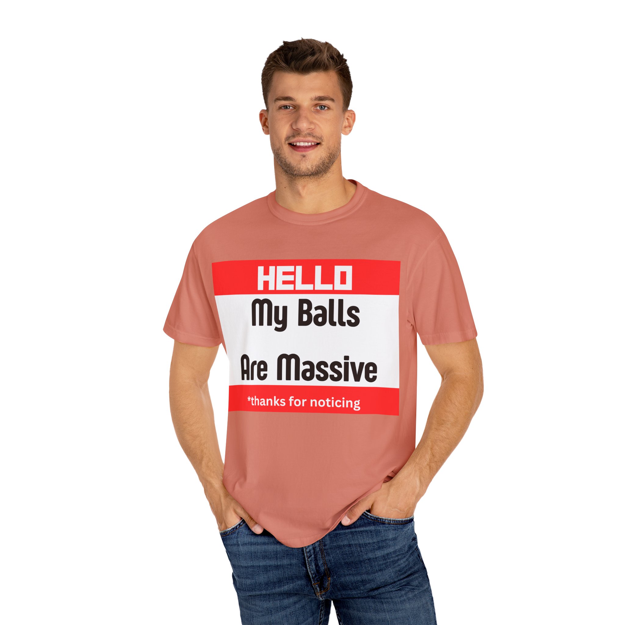 Funny Graphic T-Shirt — “HELLO My Balls Are Massive” Novelty Tee - Image 8