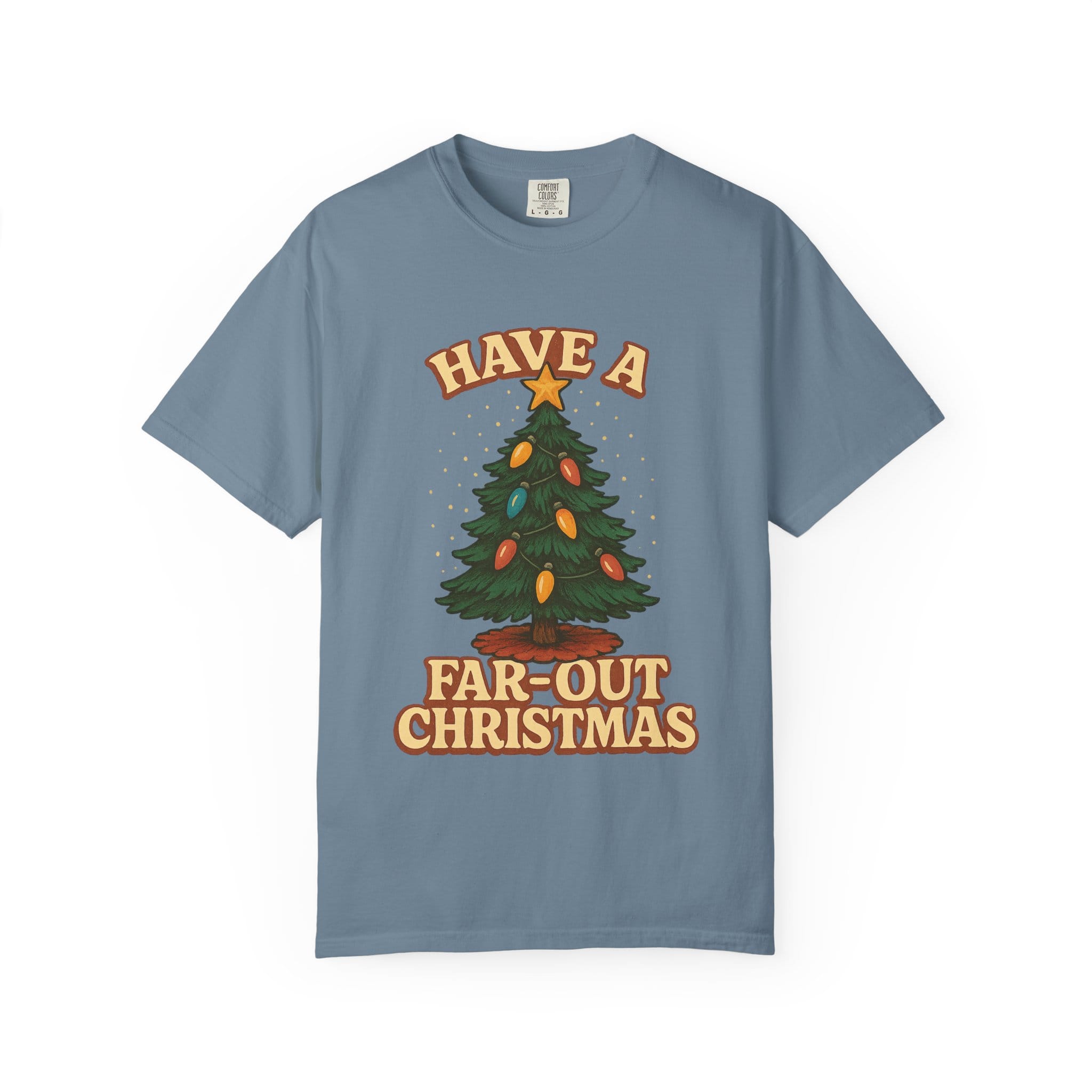 Retro 'Have a Far-Out Christmas' Holiday T-Shirt — Vintage Tree Christmas Tee - Image 21