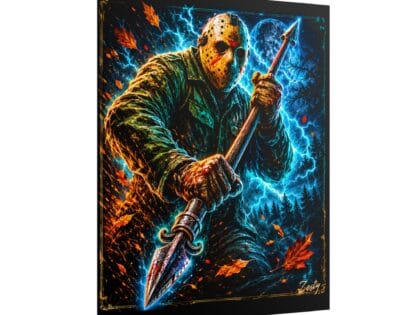 BLOOD MOON HUNTER — Retro Slasher Horror Art