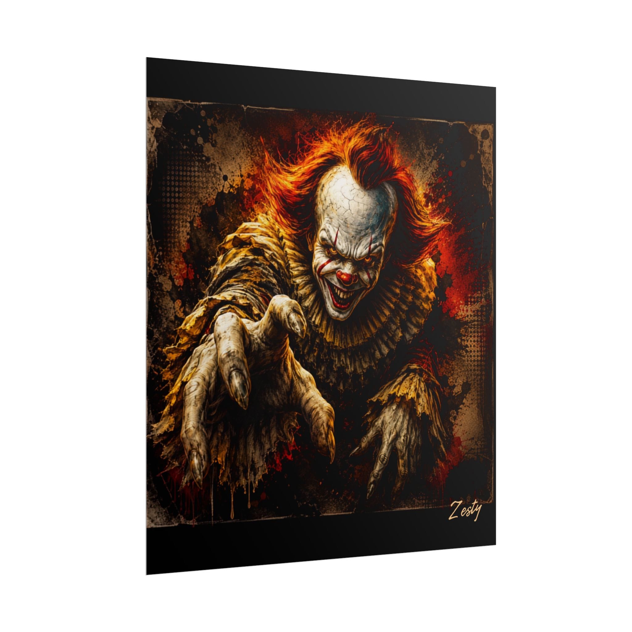 THE GRINNING HUNGER — Dark Horror Clown Art