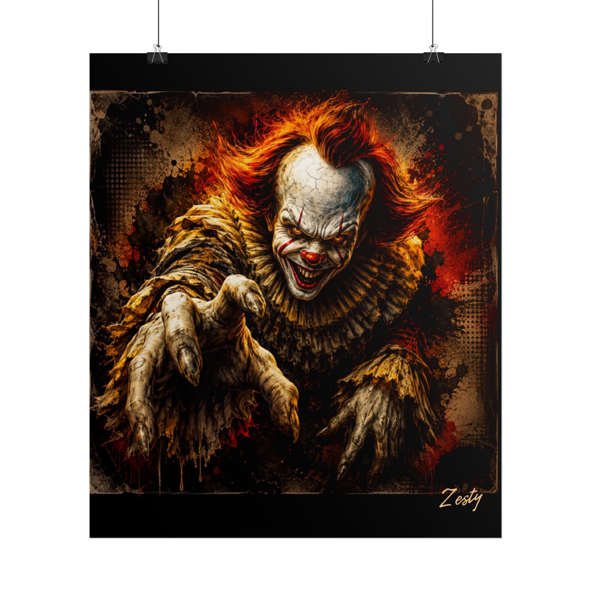 THE GRINNING HUNGER — Dark Horror Clown Art - Image 4