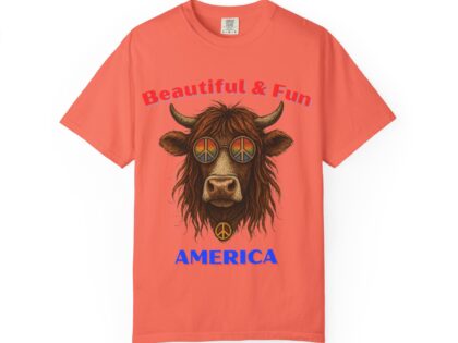 Beautiful & Fun America Cow T-Shirt