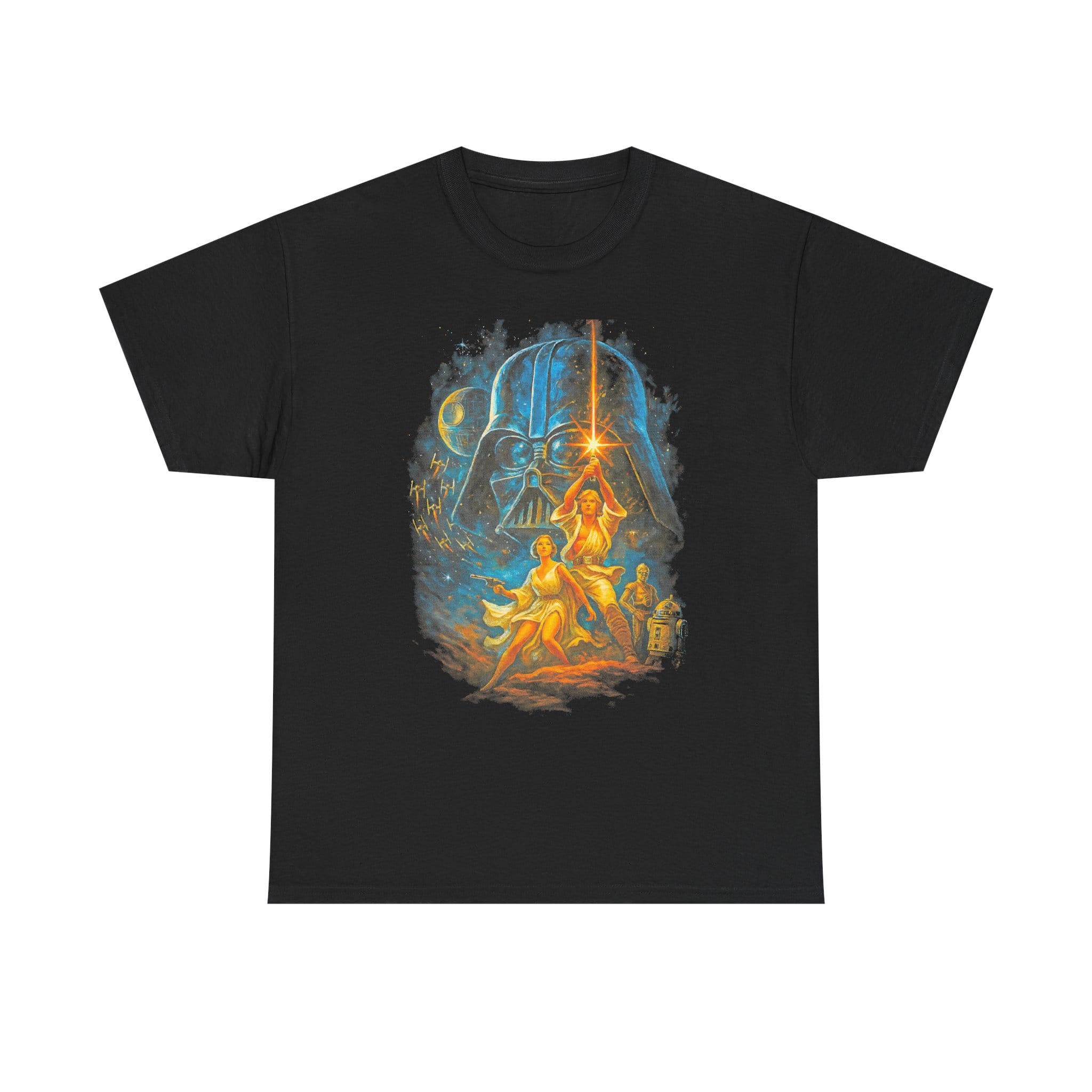 Star Wars Scene T‑Shirt — Vintage Luke & Lightsaber Adventure Tee