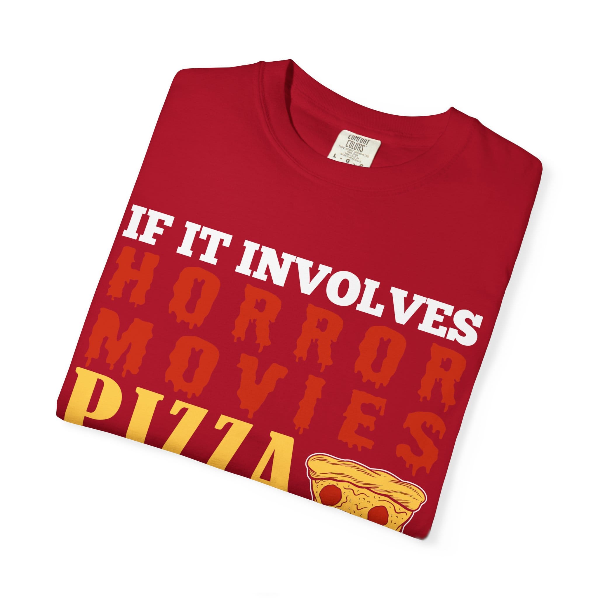 Horror Movies Pizza & Weed T-Shirt - Image 6