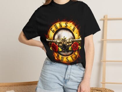 Guns & Roses Logo T-Shirt — Retro Rock Band Tee
