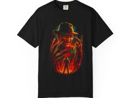Horror Movie T-Shirt — Fiery Freddy Silhouette Tee