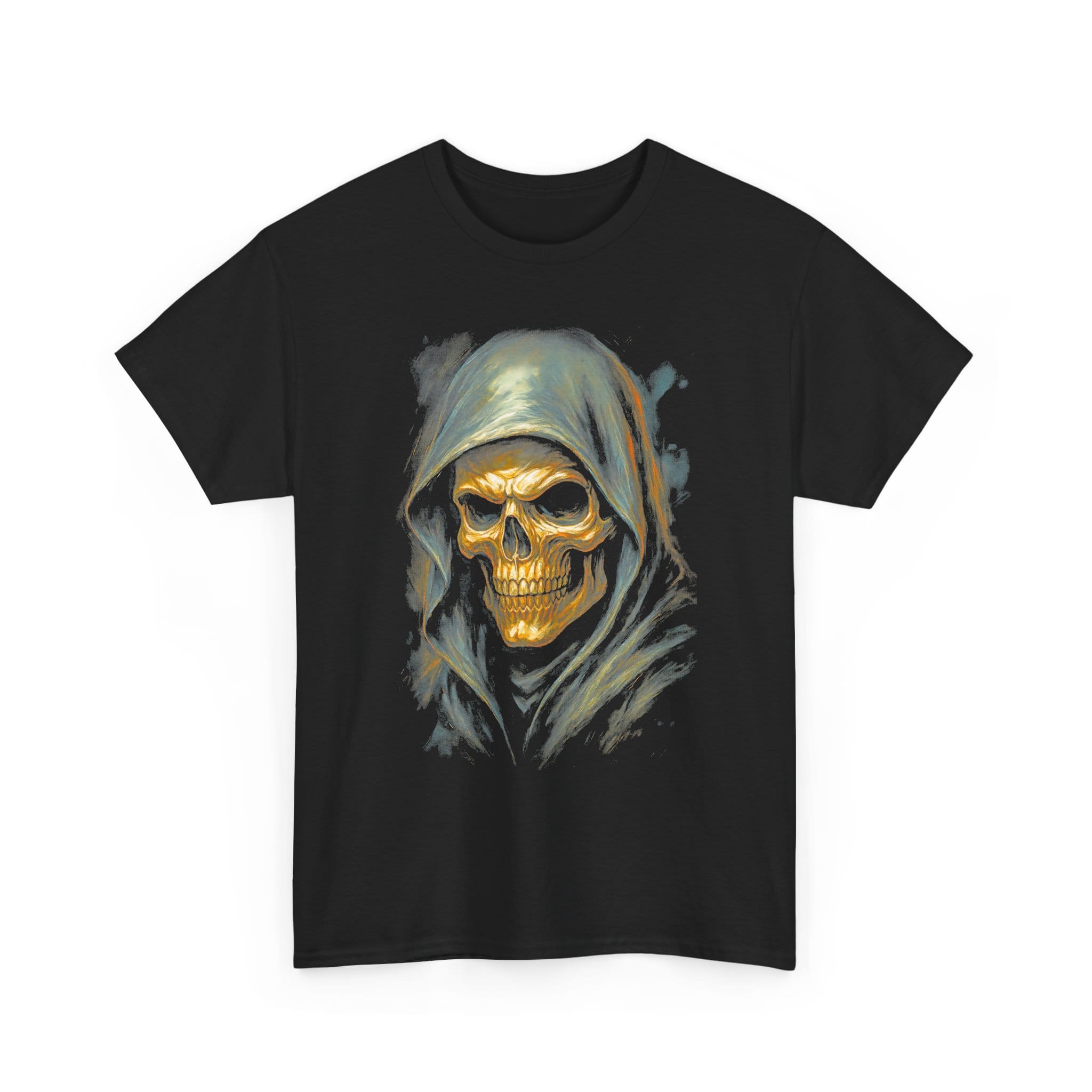 Grim Reaper Hood Skull T-Shirt — Vintage Halloween - Image 2