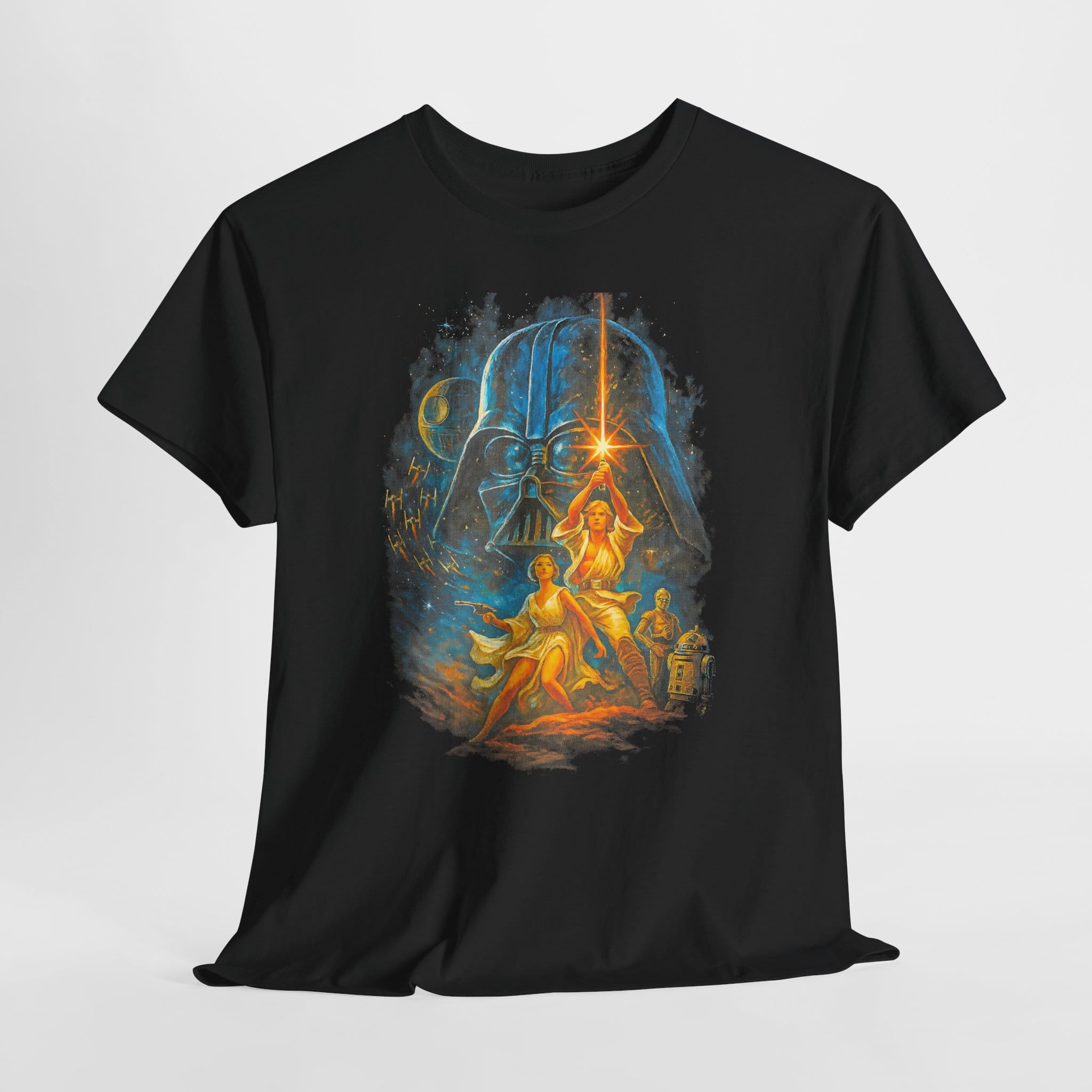 Star Wars Scene T‑Shirt — Vintage Luke & Lightsaber Adventure Tee - Image 3