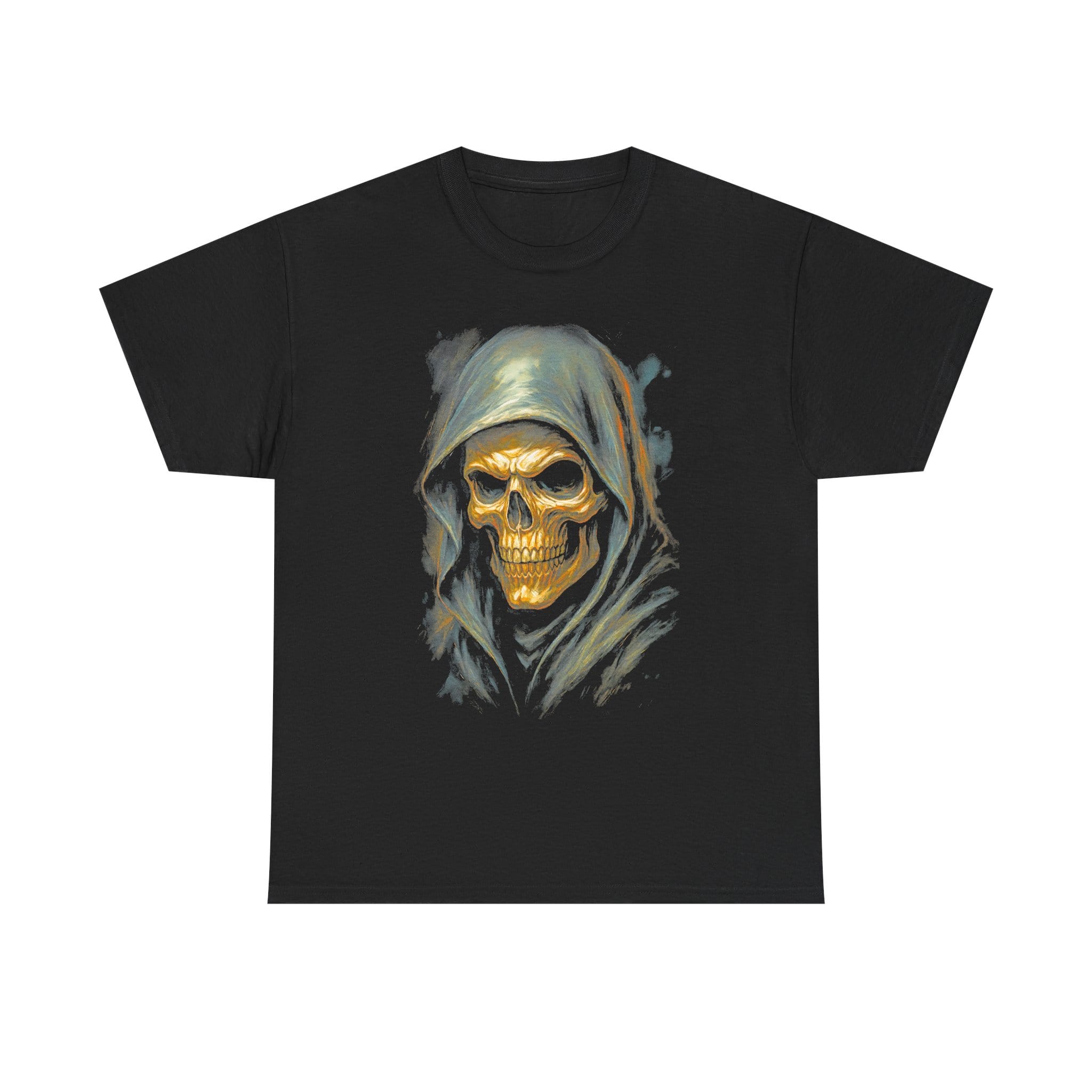 Grim Reaper Hood Skull T-Shirt — Vintage Halloween